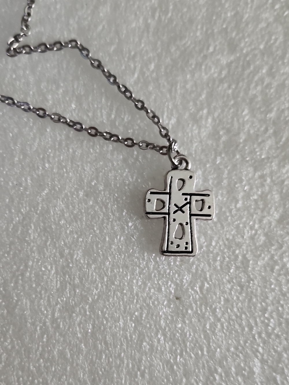 Hand Crafted Silver Cross Pendant Necklace